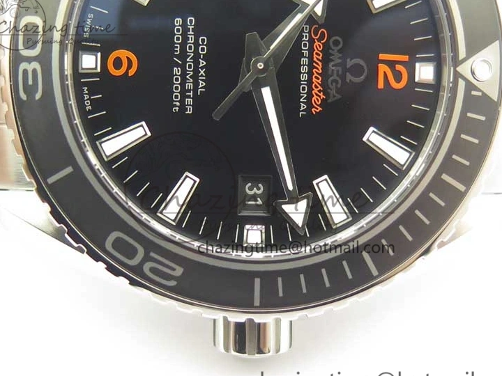 1218 Durable Planet Ocean Professional Ceramic Bezel 45.5mm 1:1 VSF Best Edition Orange Markers on SS Bracelet A8500 Super Clone 8052